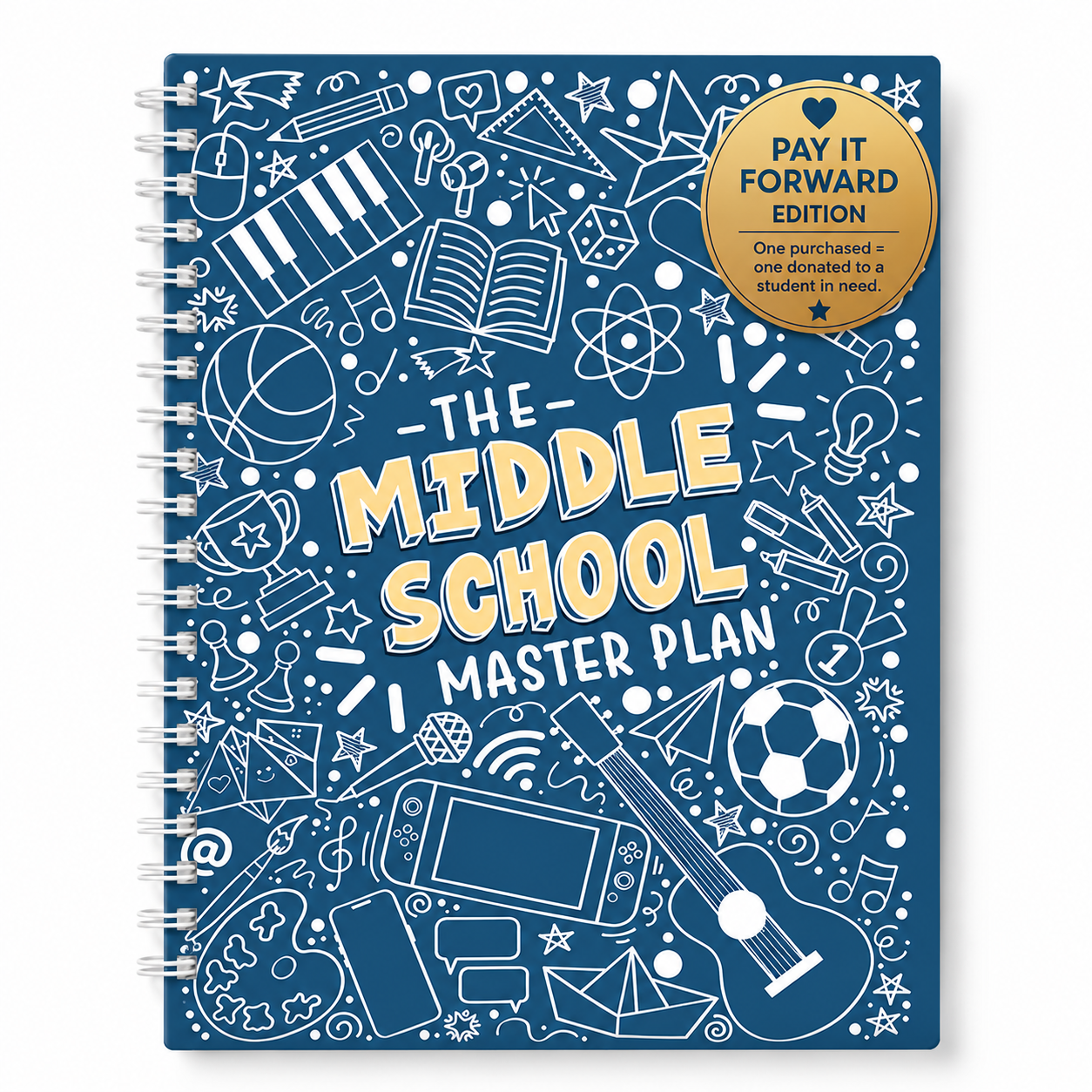 Pay It Forward Edition — Give a Middle Schooler the Tools They Deserve - Teal + White Graphic Cover (Planner + 1 Full Year of Hub Access)
