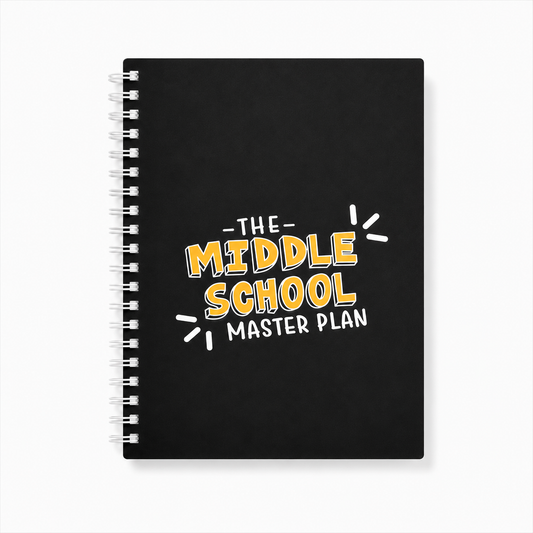 The Middle School Master Plan — Black Cover (Planner + 1 Full Year of Hub Access)