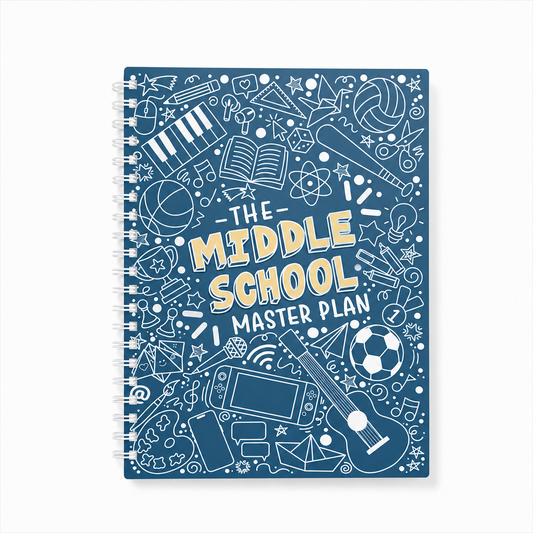 The Middle School Master Plan — Teal & White Graphic (Planner + 1 Full Year of Hub Access)